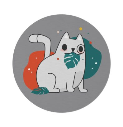 Playful Cat Round Rug | 60" Diameter – Cozy Home Decor for Animal Lovers