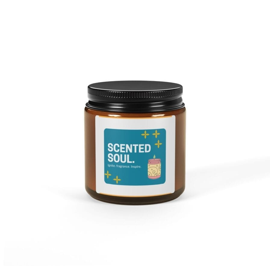 Scented Soul Soy Candle - Ignite, Fragrance, Inspire - Multi-Size Amber Jar