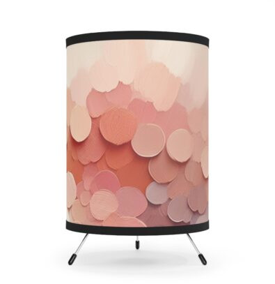 Stylish Tripod Lamp with Floral Watercolor Shade -