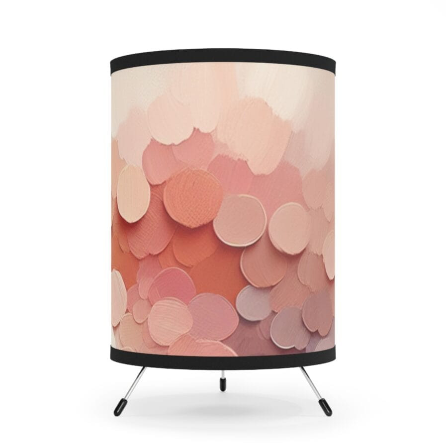 Stylish Tripod Lamp with Floral Watercolor Shade -