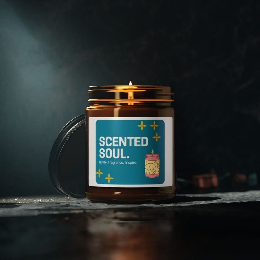 Scented Soul Soy Candle - Ignite, Fragrance, Inspire - Multi-Size Amber Jar