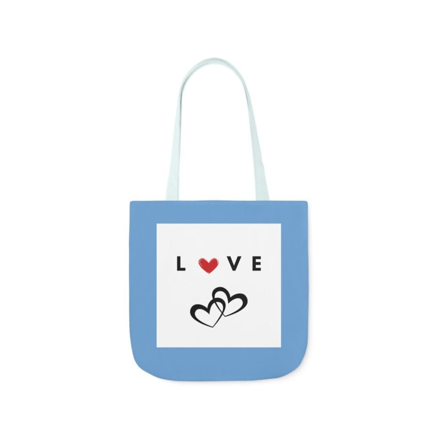 Love Canvas Tote Bag with Colorful Straps - Perfect Gift for Valentine's Day