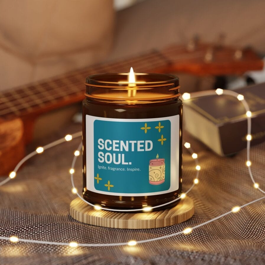 Scented Soul Soy Candle - Ignite, Fragrance, Inspire - Multi-Size Amber Jar