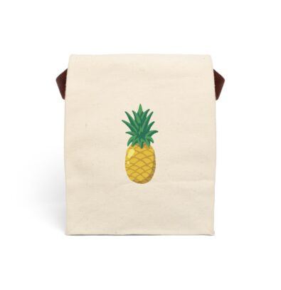 Fun Pineapple Canvas Lunch Bag with Strap - Eco-Friendly Tote for Kids & Adults