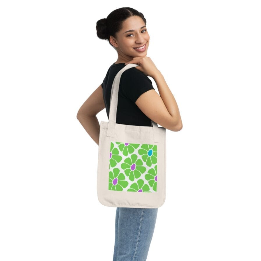 Eco-Friendly Floral Tote Bag - Perfect for Shopping, Picnics & Everyday Use