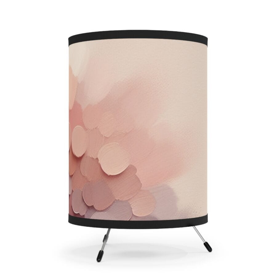 Stylish Tripod Lamp with Floral Watercolor Shade -