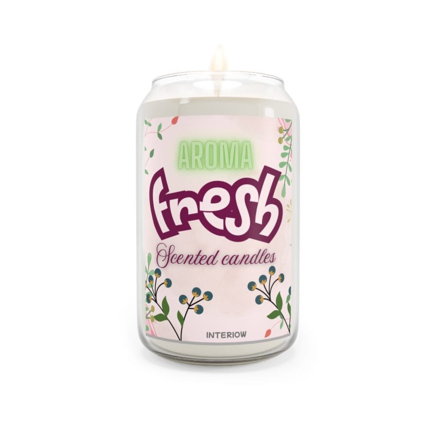 Fresh Aroma Scented Candle - 13.75oz - Vanilla Bean Aroma Glass bottle
