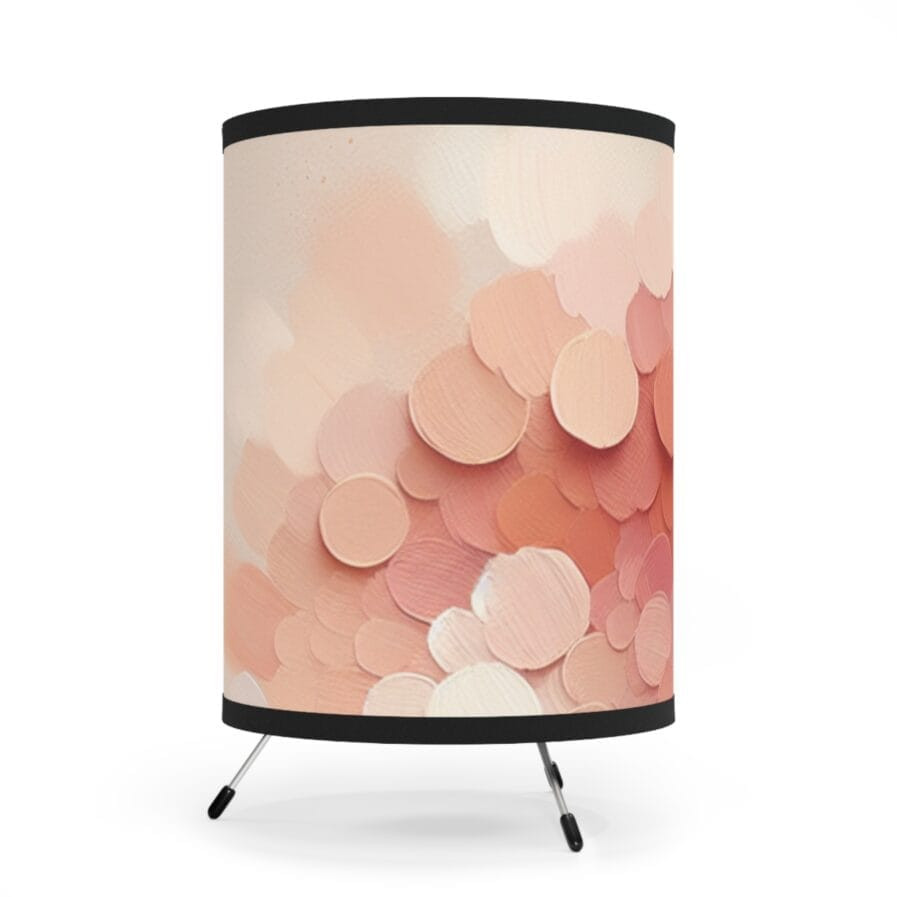 Stylish Tripod Lamp with Floral Watercolor Shade -