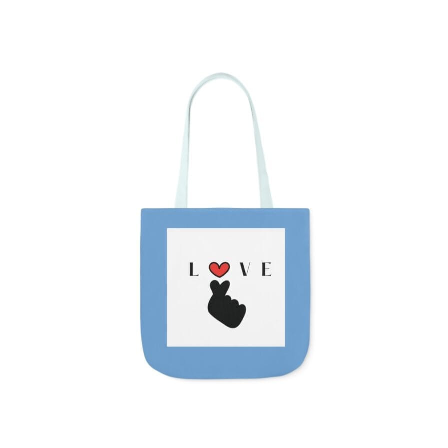 Love Canvas Tote Bag with Colorful Straps - Perfect Gift for Valentine's Day