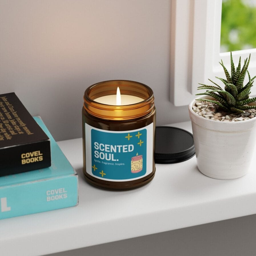 Scented Soul Soy Candle - Ignite, Fragrance, Inspire - Multi-Size Amber Jar