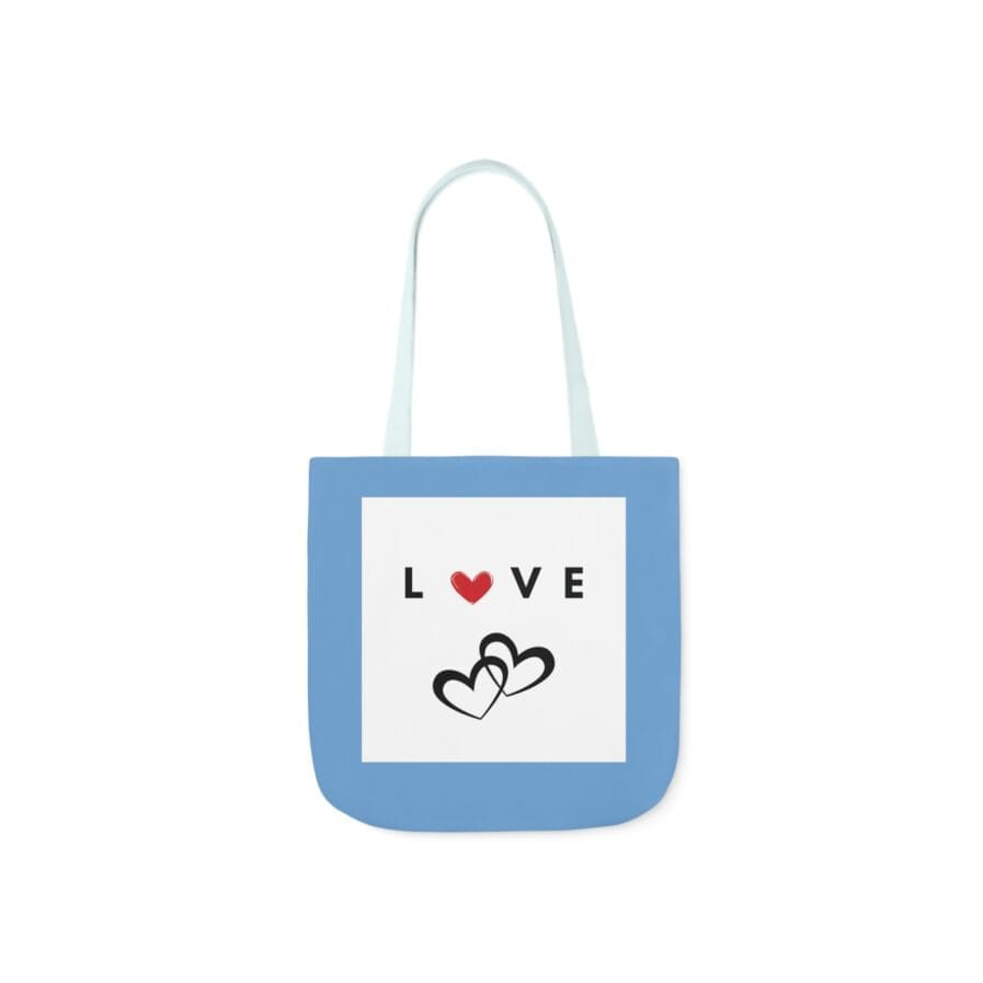 Love Canvas Tote Bag with Colorful Straps - Perfect Gift for Valentine's Day