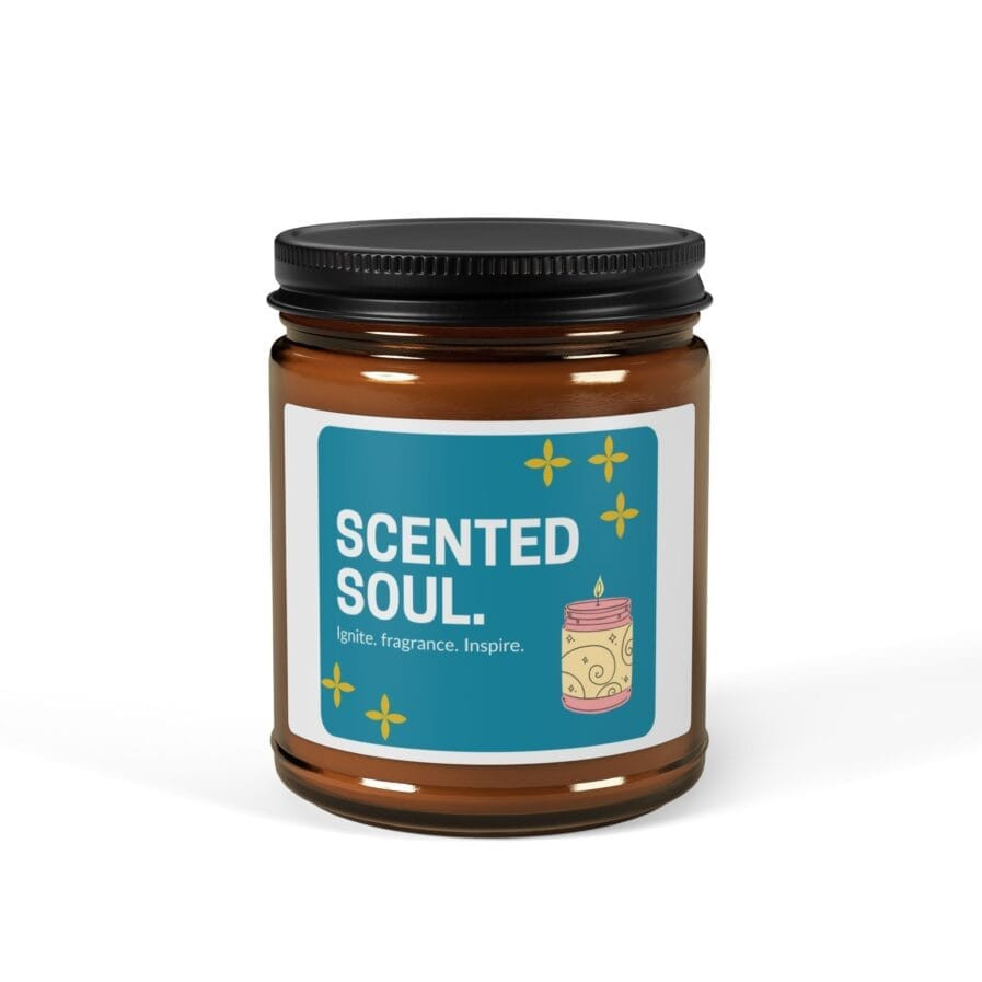 Scented Soul Soy Candle - Ignite, Fragrance, Inspire - Multi-Size Amber Jar