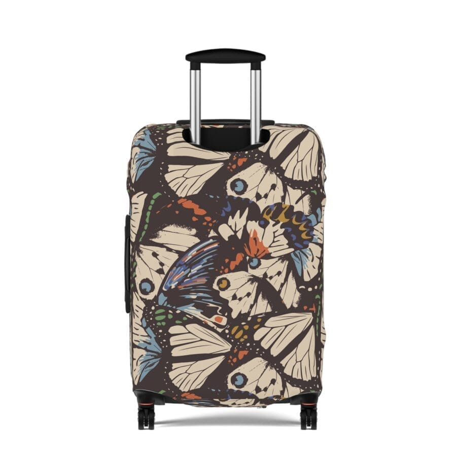 Butterfly Floral Luggage Cover, Travel Accessory, Suitcase Protector, Gift for Travel Lovers