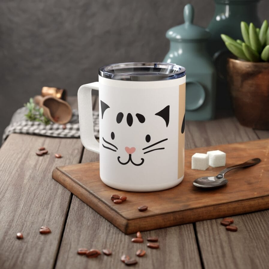 Cute Animal Insulated Coffee Mug, Fun Gift for Animal Lovers, Travel Mug