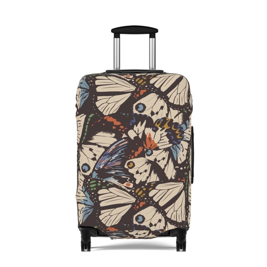 Butterfly Floral Luggage Cover, Travel Accessory, Suitcase Protector, Gift for Travel Lovers