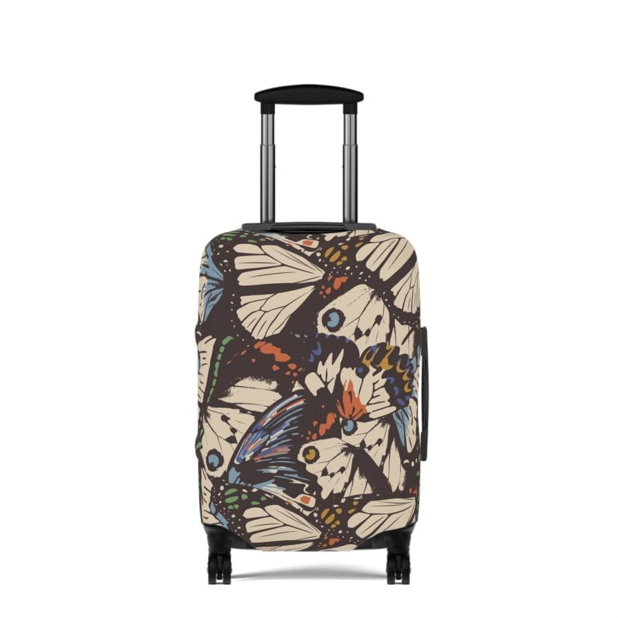 Butterfly Floral Luggage Cover, Travel Accessory, Suitcase Protector, Gift for Travel Lovers