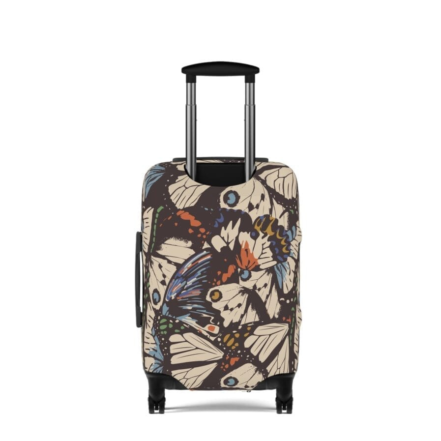 Butterfly Floral Luggage Cover, Travel Accessory, Suitcase Protector, Gift for Travel Lovers