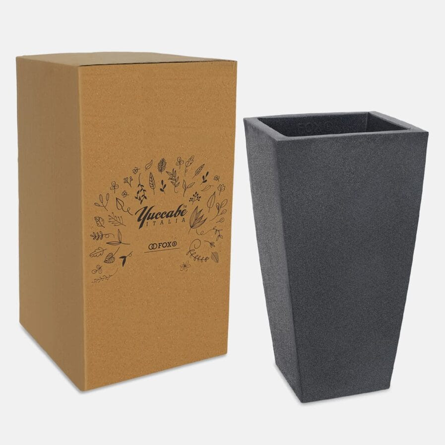 24-inch Modern Gray Indoor/Outdoor Plant Pot