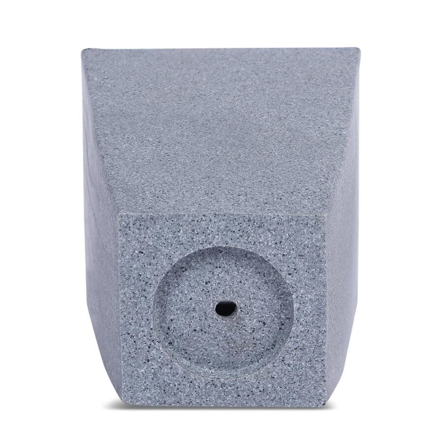 BonKaso 24-Inch Light Grey Marble Finish Square Tower Planter